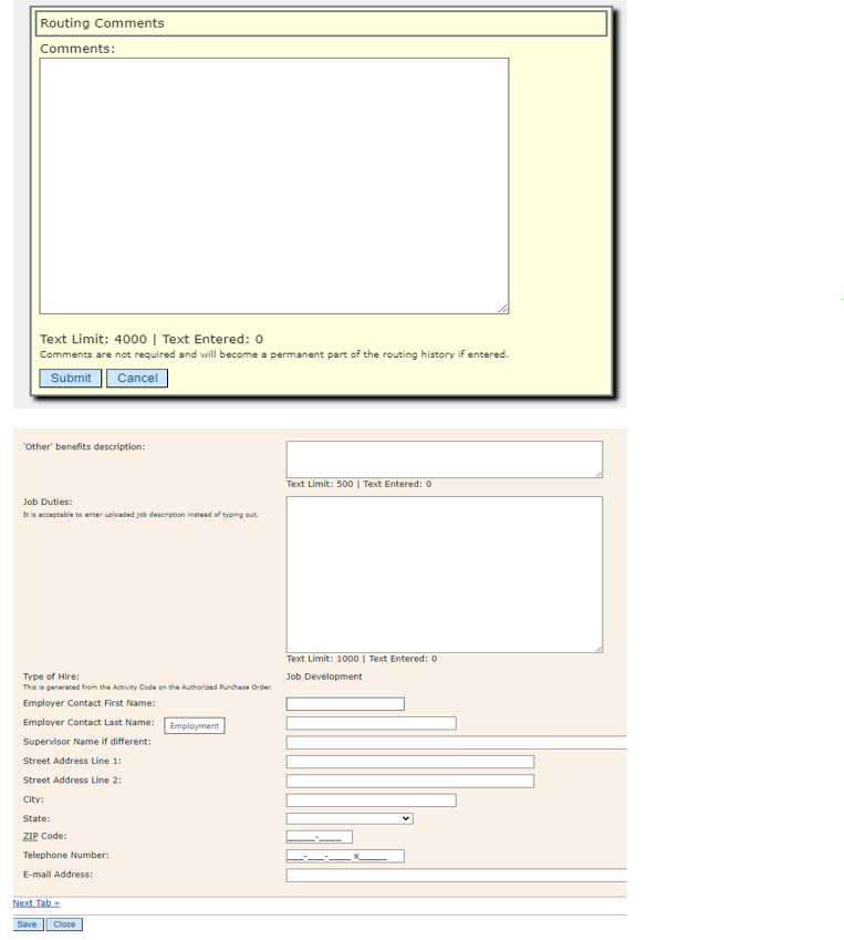 Hire Report Case Status Information tab.