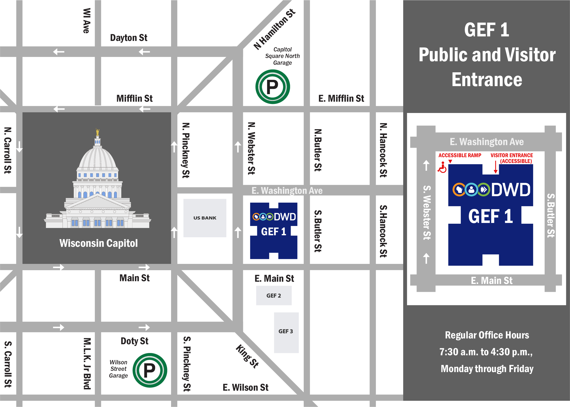 DWD GEF 1 Entry Map and Electronic Access Locations