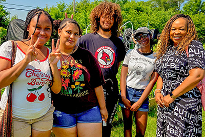 Teens Grow Greens program participants