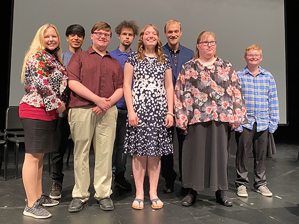 DWD Secretary-designee Amy Pechacek joins the 2022 class of the UW-Stevens Point Project SEARCH program for a photo.