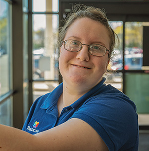 Teherra Bennwitz during her Project SEARCH internship