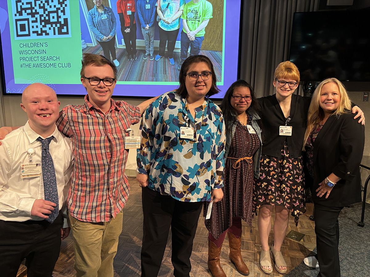 Project SEARCH graduates at Children's Wisconsin pose for group photo