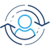 icon of person with circular arrows